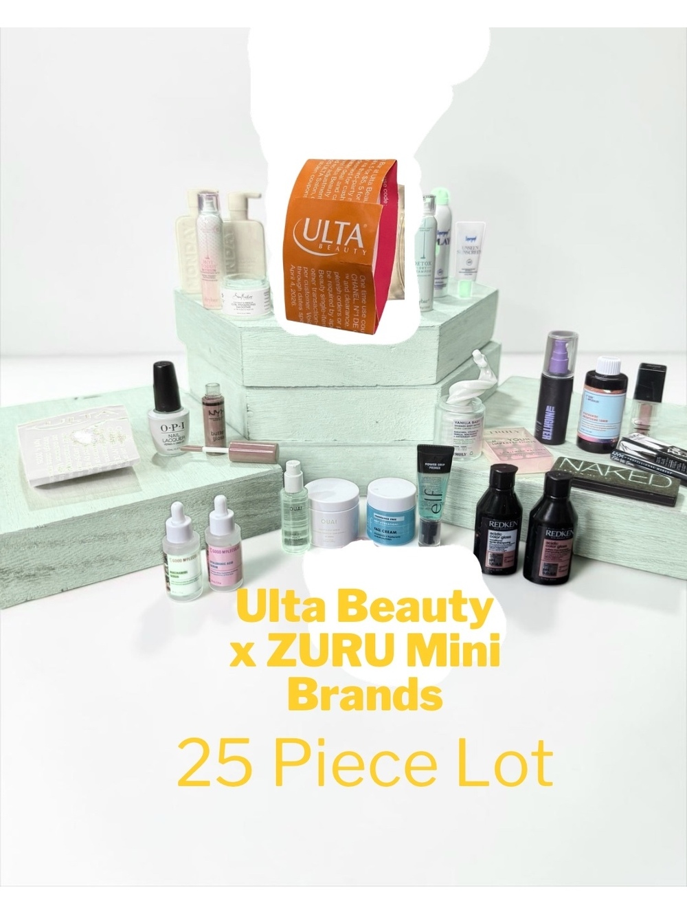 ZURU Mini Brands x Ulta Beauty 25 Pc Lot OUAI Redken NYX ELF OPI Truly More.